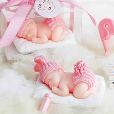 Velas adornadas para pasteles bebé ducha cumpleaños boda festival Foto 1 de 4