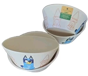 Zak Designs ~ Four (4) Melamine ~ BLUEY ~ 6" Dia. Cone Shaped Bowls ~ Orange - Picture 1 of 6