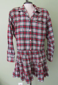 VINTAGE 1980'S RED PLAID 2 PC. SKIRT & TOP OUTFIT / SIZE 5-7 - Bild 1 von 7