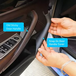 4Pc Matte Black Inner Door Pull Handle Cover For BMW G30 G38 540i 530i 2018-2023 - Picture 1 of 13