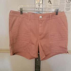 Seven7 Womens Mellow Rose Pockets Soft Touch Twill Utility Shorts Size 14 - Picture 1 of 7