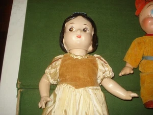 Rare 1937 Knickerbocker Snow White Doll COMPOSITION, 16" - Picture 1 of 11