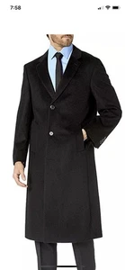 Prontomoda Couture Black Wool/Cashmere Coat/jacket 40 R Harvard Style - Picture 1 of 11