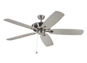 Monte Carlo 5CSM60BS 60" Colony Super Max Damp Rated Ceiling Fan in Brushed - Picture 1 of 5