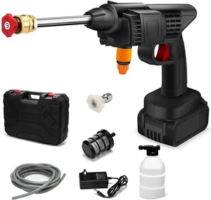 Akku Auto Hochdruckreiniger Wasser High Power Jet Wash Reiniger Tragbar 2Akku - Bild 1 von 10