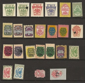 Pennsylvania State Revenue Cigarette Tax Stamps, 24 different - Picture 1 of 1