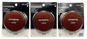 3 Pack Covergirl Clean Pressed Powder Normal Skin 120 Creamy Natural - Picture 1 of 6