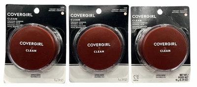3 Pack Covergirl Clean Pressed Powder Normal Skin 120 Creamy Natural - Image 1 of 4