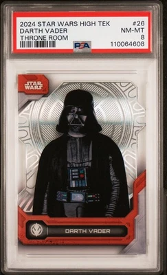 2024 Topps Star Wars High Tek #26 Darth Vader Throne Room PSA 8 - Image 1 of 2