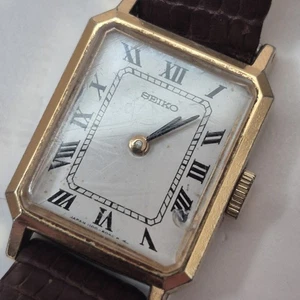 Vintage Ladies SEIKO Mechanical 17J Tank Style Watch, 19mm 1100-5409 Untested - Picture 1 of 5