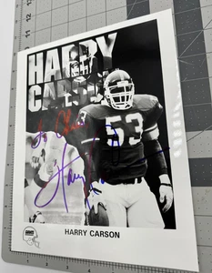 "TO CHRIS" Harry Carson signed Autogramm 8x10 Foto New York Giants Hof - Bild 1 von 2