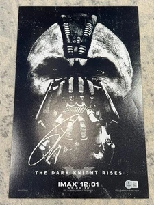 FOTO FIRMADA POR TOM HARDY 11X17 BANE EL CABALLERO OSCURO SE LEVANTA AUTO CERTIFICADO DE AUTENTICIDAD BECKETT BAS - Imagen 1 de 5