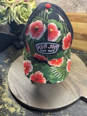 This is a Ron Jon surf shop  Hibiscus Trucker Cap black net strap back - Image 1 of 2