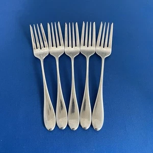 5 Gorham Edelstahl Studio Salatgabeln 7" glänzend 18/8 Besteck Vietnam - Bild 1 von 10