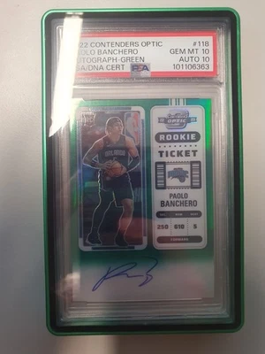 2022 Contenders Optic Paolo Banchero Rookie Autograph Ticket /75 PSA 10 - Bild 1 von 2