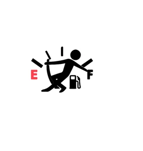 2 pegatinas indicador de depósito coche sticker tuning JDM Decal car boot camión bike gas - Imagen 1 de 3