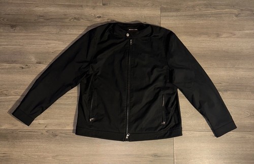 Giacca Bomber Michael Kors Manica Lunga Full Zip Uomo 2XL XXL Nero