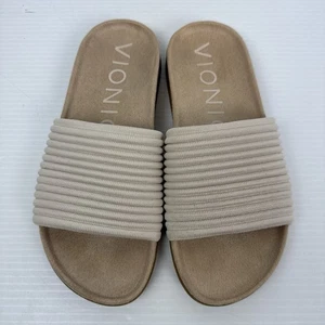 Vionic Evie Damen-Strick-Pantoletten beige Slipper Sandalen Komfort Größe 7,5 Weite - Bild 1 von 17