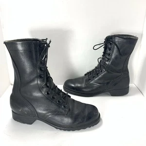Vintage 1984 RO Search Black Leather Military Combat Boots Mens Size 7R - Picture 1 of 22