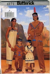 Disfraz de Niños Nativos Americanos - Patrón de Costura de Mariposa - Tallas 2-6X - Nuevo - Imagen 1 de 2