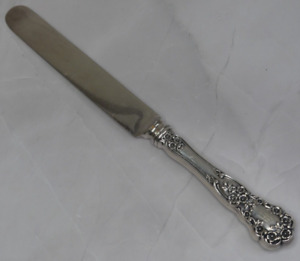 Gorham Buttercup Sterling Silver 8 1/2" Blunt Dinner Knife, Old Mark, "M" Mono
