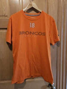Denver Broncos Peyton Manning #18 Shirt Large Orange Nike Football NFL Mens - Picture 1 of 3