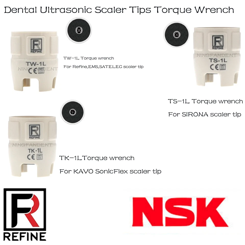 NSK Refine Dental Ultrasónico Puntas Llave dinamométrica para EMS KAVO SonicFlex Foto 1 de 4