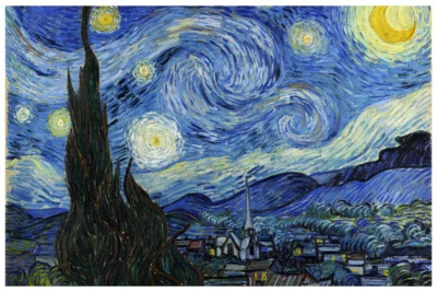 Художник звездной ночи Винсент Ван Гог художественный настенный комнатный плакат - плакат 20x30 - Изображение 1 из 4