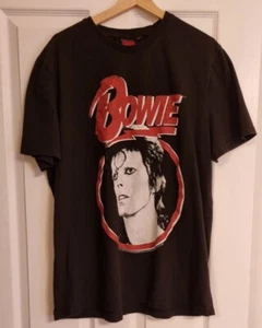 David Bowie - Size XL - EX T Shirt modern - 1970's Glam Rock Ziggy Stardust - Picture 1 of 3