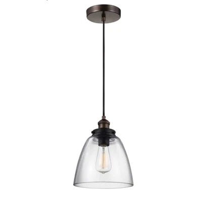 Feiss Light Pendant in Painted Aged Brass/Dark Weathered Zinc - Image 1 of 2
