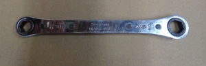 SNAP-ON Tools USA 6pt R1214SA 3/8 - 7/16 Flat Double Ratcheting Box End Wrench - Picture 1 of 7