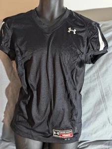 Under Armour Youth Large Custom Football Jersey (B,White) Black Youth Practice - Picture 1 of 11