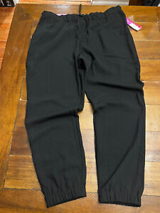 Nwt Merona Womens Pull On Black Drawstring Pockets Jogger Pant Size Large