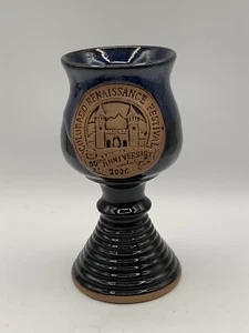 2006 Colorado Renaissance Festival 30th Anniversary Studio Pottery Goblet 10 oz - Picture 1 of 8