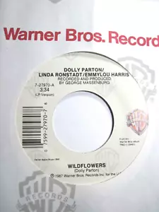 DOLLY PARTON & LINDA RONSTADT * 45 * Wildflowers * 1988 #6 * UNPLAYED MINT ! NOS - Picture 1 of 1