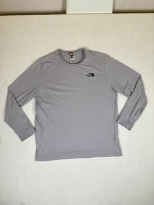 The North Face Mens Long Sleeve Pullover T Shirt Size XL Light Grey Logo Comfy - Picture 1 of 12