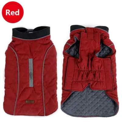 Retro Winter Quilted Small Dog Coat Pet Warm Jacket Vest Size M Colors - Image 1 of 4