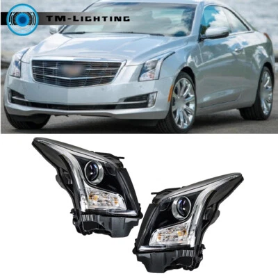 For 2013-2018 Cadillac ATS Halogen Projector Headlight Right&Left Side Headlamp - Image 1 of 4