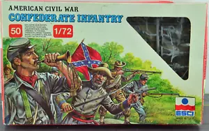 ESCI 223 American Civil War 50 Confederate Soldiers - Infantry 1/72 Scale - Picture 1 of 3