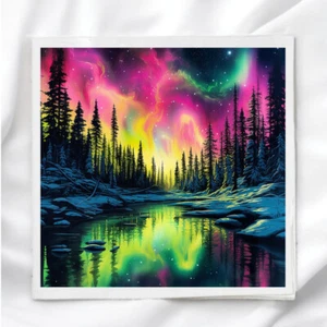 Northern Lights Fabric Panel for Quilting Sewing Crafting Quilt Block Square - Picture 1 of 2