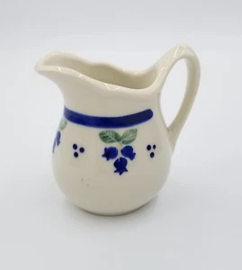 Vintage Hartstone Pottery Stoneware Small Creamer Blueberries Blueberry Pitcher - Picture 1 of 2