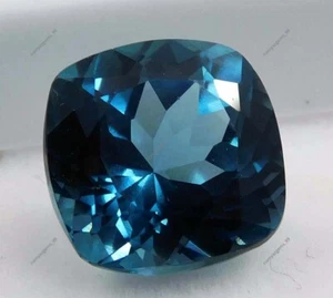 10.10 CT + Natural Blue Montana Sapphire Cushion Cut CERTIFIED Loose Gemstone - Picture 1 of 7
