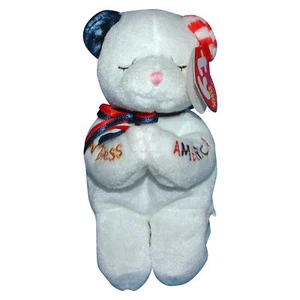 Ty Beanie Baby American Blessing - MWMT (Bear Praying 2004) Patriotic - Picture 1 of 1