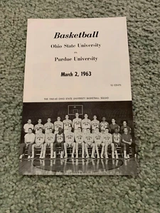 1963 Ohio State Buckeyes v Purdue Boilermakers Basketball Program 3/2 - Picture 1 of 2