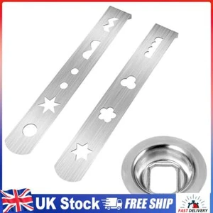 2 Pcs Cookie Press Attachment Stainless Steel with Connection Ring 8 Patterns - Picture 1 of 10