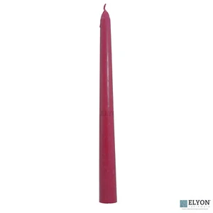 25 Mauve Unscented Wax Taper Candles 8 Hour Burn Time - Picture 1 of 1