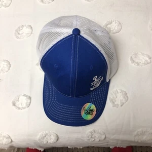 WILD WEAR lake life trucker hat Blue/White Unisex Adjustable - Picture 1 of 9