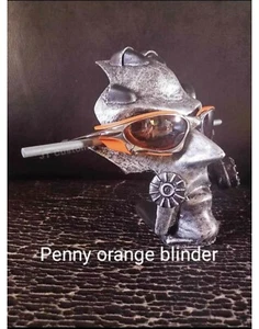 NEW CUSTOM ORANGE SIDE SHIELD BLINDERS FOR OAKLEY PENNY SUNGLASSES X-METAL RARE - Picture 1 of 2