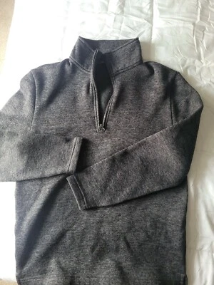 Suéter Beverly Hills Polo Club Adulto Pequeño Azul Negro Pullover 1/4 Cremallera Para Hombres Foto 1 de 4