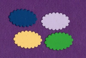 SCALLOPED OVAL die cuts scrapbook cards - Imagen 1 de 1